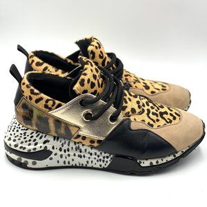Steve Madden Womens Leopard Print Fashion Sneakers Size 8.5